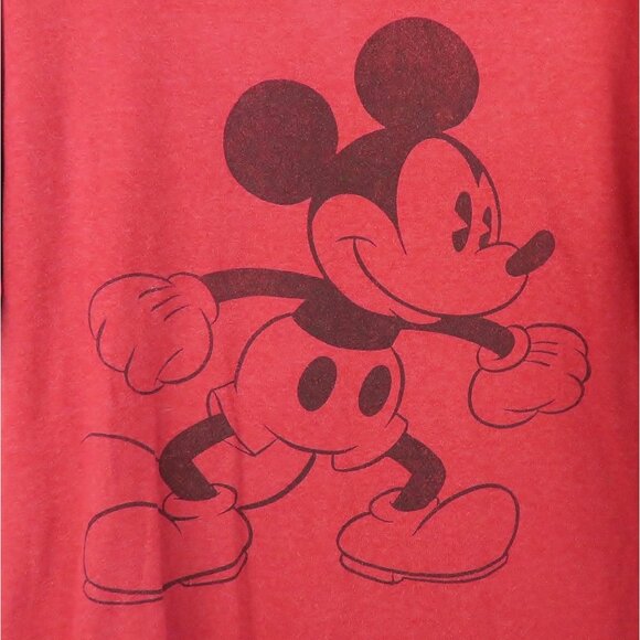 Disney Store Mickey Mouse Red Graphic T-Shirt Tee Size Large Vintage Look VGUC - Picture 4 of 11